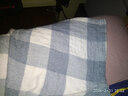 京东京造全棉纱布盖毯 100%纯棉空调被毛巾被A类毛毯夏凉被 晴天蓝 2x2.3m 实拍图