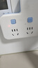 公牛（BULL）插座扩展器一转多/一转三插座/转换插头/转换器/插排/插线板 适用卧室、厨房  3位分控 蓝白 实拍图