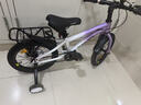 凤凰（Phoenix）儿童自行车脚踏车自行车3-8-12-18岁童车双碟刹带辅助轮16寸紫色 实拍图