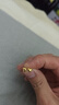 周六福足金999爱心黄金耳钉女耳饰积存金黄金计价AA096006 约0.85g 一对 实拍图