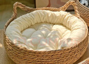 津调玉琢猫窝狗窝宠物窝夏天季舒适透气四季通用保暖狗垫小型犬 藤编猫窝四季适用【L号】 实拍图