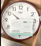康巴丝（Compas）挂钟客厅静音走时简约日历石英钟表挂墙时钟 c2855Y 咖木色26cm 实拍图