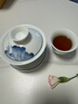 苏氏陶瓷三才盖碗手绘青花陶瓷薄胎功夫泡茶碗带两个茶杯礼盒装 实拍图