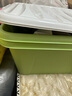 茶花（CHAHUA） 茶花透明磨砂收纳箱整理箱有盖储物盒塑料衣服收纳箱 【58升*2个装】浅绿色（带滑轮） 【PP原生料#收纳箱】 实拍图