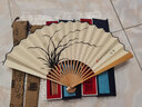 王星记扇子玉骨手绘宣纸折扇男士玉竹扇子中国风9寸杭州礼品工艺扇汉服 玉骨手绘-幽香兰花 9寸 实拍图