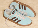 adidas「T头鞋」VL COURT复古休闲板鞋德训鞋男女阿迪达斯轻运动   浅闪光蓝/棕色/淡绿 (推荐女生买小半码)   37 实拍图