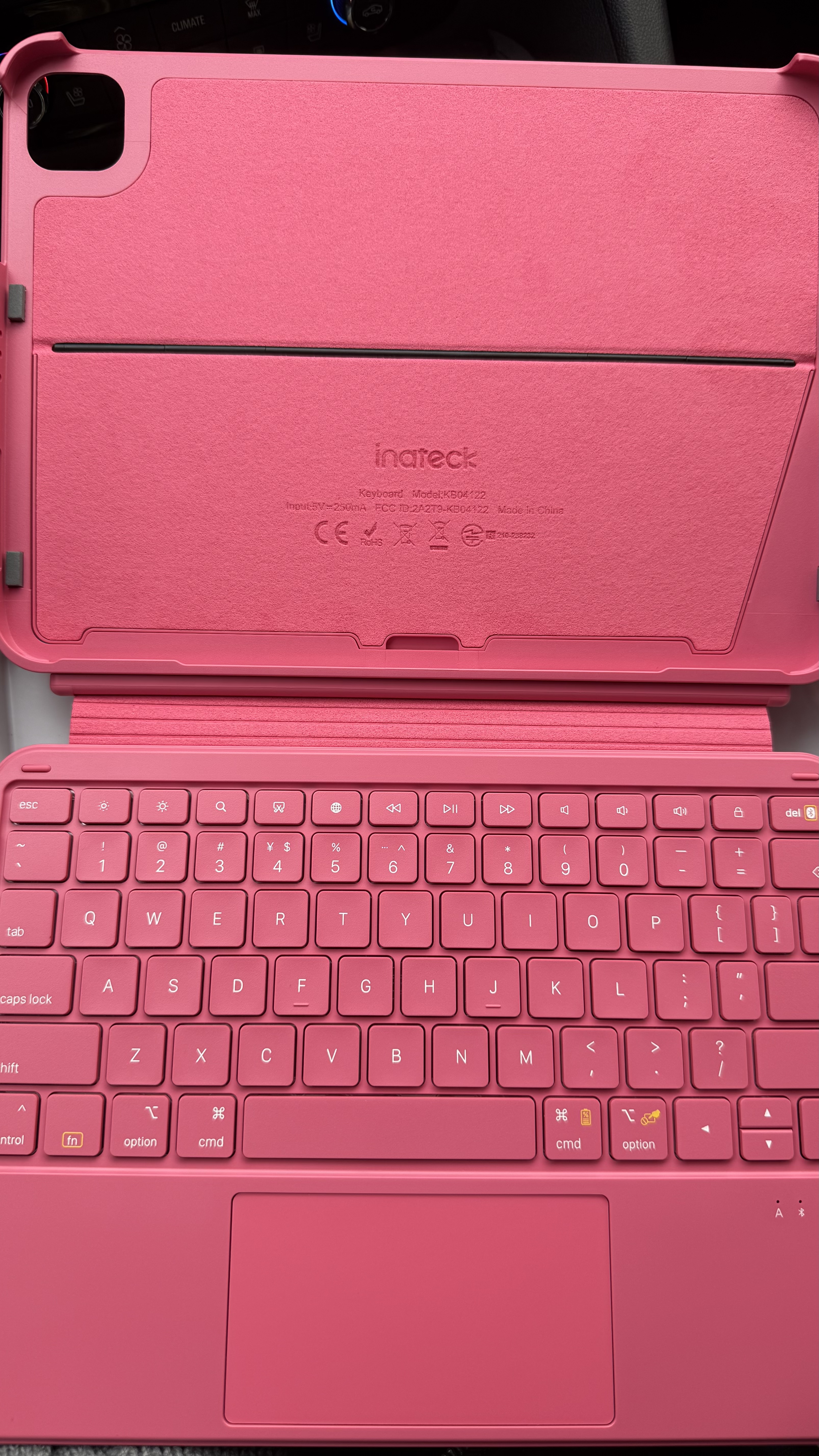 inateck轻量磁吸iPad妙控键盘Air876适用Pro10.9/11英寸苹果平板保护套12.9/13寸蓝牙平板键盘2026新款 【轻量款】火龙果红 【10.9寸】iPad10代|11代 实拍图