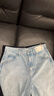 优衣库常规款女装男装宽松廓形牛仔裤/弯刀镰刀裤子479000 482280 479000/69藏青色 28 /160/70A 实拍图