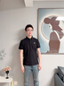 海澜之家（HLA）父亲节礼物polo衫男士短袖2026夏季商务休闲凉感透气简约翻领t恤 凉感透气-黑色D6 L (175) 推荐137~150斤 实拍图