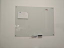 得力120*90cm悬挂玻璃白板写字板办公会议看板可擦写黑板家用教学儿童画板业绩展示板挂式磁性钢化玻璃 实拍图
