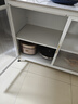 帅仕（shuaishi）厨房置物架落地岩板餐边收纳柜橱柜微波炉烤箱锅具储物架碗柜用具 【免钉安装】白3层100长45深-可调高丨特厚强承重 实拍图