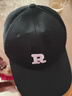 【热巴同款】加大棒球帽帽子男女大头围显脸小春夏字母百搭棒球帽 刺绣款-黑色 实拍图
