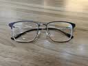 依视路（ESSILOR） 钻晶系列高清耐磨防蓝光近视超薄镜片专业配度数眼镜架男女镜框 钛+金属-全框-4023BK-黑色 镜框+依视路膜御防蓝光1.56现片 实拍图