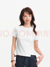 森马（Semir）森柔|短袖T恤女夏短款正肩纯色修身扭结不对称感衣服101325100095 实拍图