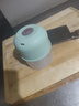 绞肉机小型打蒜器家用绞蒜切蒜器多功能辅食料理机电动蒜泥神器蒜蓉机自动切菜机压蒜器 浅绿色- 0.26L （升级大电机） 实拍图
