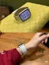 MSSM适用苹果手表表带S12/S11 Apple iWatch手表磁吸表带S10/9/8/SE3/Ultra4硅胶表带 茶白配蓝38-42 实拍图