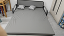 葵竹冉韵折叠沙发床一体两用小户型伸缩床阳台多功能床猫抓皮客厅折叠床 太空灰+黑架 【1.58m储物款】5cm海绵+2cm椰棕 实拍图