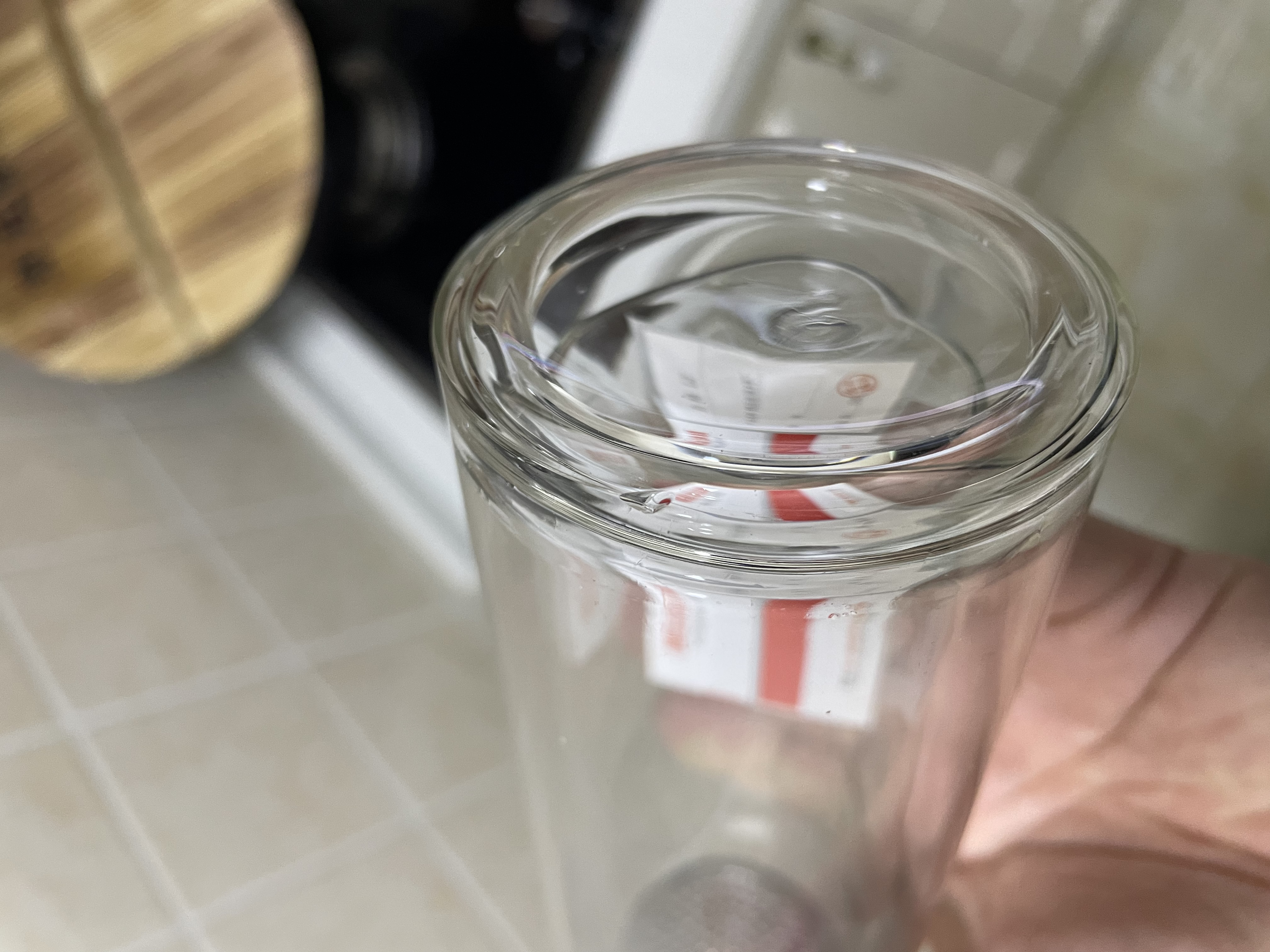 【京东物流】高硼硅双层玻璃杯大容量泡茶杯耐高温加厚水杯茶杯 隐形提环银色玻璃杯 300ml 1只 实拍图