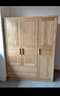 顾虎中式全实木大衣柜三门平开纯松木儿童衣橱带抽屉卧室家具厂家直销 环保水性漆 150宽55深195高 实拍图