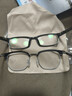 蔡司（ZEISS）镜片近视眼镜框男半框防蓝光辐射可配带散光度数眼睛女钛合金镜架 简约款 黑银 配colorein镜片1.60防蓝光 0-800度 实拍图