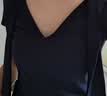 UR2026夏季新款女装简约设计感披肩式修身短袖T恤UWU450013 宝蓝 M 实拍图