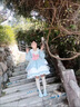 唐努乌（Tang Nu wu）洛丽塔裙子猫爪op学生Lolita 优雅连衣裙小公主裙子正礼物 蓝天白云 S 【65-90斤】 实拍图
