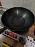 京严炒锅章丘款铁锅无涂层炒菜不粘锅家用精铁锅具燃气电磁炉用已开锅 【燃气灶专用】适合5-8人  赠盖铲  直径 34cm 百年工艺｜传统铁锅｜健康不沾 实拍图