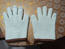铁帮手【两只装】微波炉防烫手套隔热加厚硅胶厨房用蒸烤箱专用 薄荷绿【两只装】+挂钩 实拍图