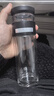 京东京造玻璃杯 全能茶水分离杯 泡茶杯双层泡茶分离杯子男士钻石黑330ml 实拍图