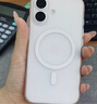 猩球卫士高级感防指纹适用Apple/苹果iPhone16磁吸瓦楞手机壳超薄行李箱条纹保护套磨砂MagSafe透明外壳橙 实拍图