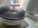 牧利派电炒锅炒菜电煮锅电火锅多功能家用电热锅多用途锅不粘锅一锅多用蒸煮煎炒一体锅小家电料理锅插电 米白色-电炒锅不粘锅 带木铲【配加长电线】 特厚款3.5升 智能款-无蒸笼 1-3人 实拍图