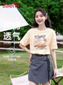 班尼路（Baleno）宽松圆领纯棉短袖T恤女2026年夏季休闲百搭上衣通勤时尚款女装 实拍图