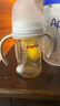 贝亲（Pigeon）自然离乳PPSU重力球吸管奶瓶 双把手240mL6月+(附带6月+12月奶嘴) 实拍图