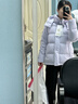 波司登冬羽绒服女士修身短款休闲加厚脱卸帽立领休闲百搭外套 实拍图