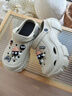 百慕倾臣 8cm厚底洞洞鞋女增高夏季外穿DIY新款护士沙滩防滑松糕包头凉鞋 白色 36-37 正码（内长230MM） 实拍图