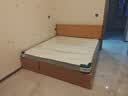 林氏家居原木风大床双人床带储物空间床架高箱地台床主卧木业UB1A林沐系列 实拍图