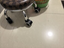 帝帆滑轮移动凳子美甲美缝凳小板凳便携家用滑轮矮凳椅子儿童学步 水波款21cm高格棕色 实拍图