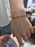中国黄金四叶草红绳黄金手链520情人节礼物送女友老婆生日母亲节送妈妈 足金四叶草金线手绳-经典版 实拍图