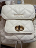 CHARLES&KEITH菱格大容量柔软多用背包书包双肩包包女包生日礼物CK2-60151400 Cream奶白色 S 实拍图
