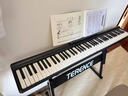 特伦斯电子琴88键折叠琴成人儿童初学电钢键盘教学乐器V10便携钢琴 V10典雅黑+延音踏板+原装琴包+Z型琴架 实拍图