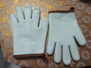 铁帮手【两只装】微波炉防烫手套隔热加厚硅胶厨房用蒸烤箱专用 薄荷绿【两只装】+挂钩 实拍图