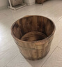 香柏木碳化足浴桶实木洗脚盆保温加厚木质泡脚桶家用养生按摩木盆 26cm 碳化双耳（无赠品） 实拍图