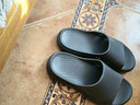 京东京造【抗菌皮纹拖】eva软弹拖鞋居家室内防滑浴室凉拖 黑色42-43 实拍图