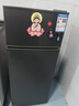 HYUNDAI（韩国现代）小冰箱迷你小型家用冷藏冷冻宿舍出租房办公室双开门二门电冰箱节能省电 100L灰【租房神器+行业热卖】 实拍图
