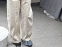 优衣库常规款女装针织廓形长裤/弯刀镰刀裤子483722 482287 482287/01乳白色 S 实拍图