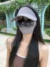 偶森防晒帽子面罩女夏季2026新款遮阳防紫外线全脸基尼口罩可折叠墨镜 实拍图