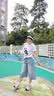 CAMILA KSENIA老爹鞋女士2026年新款夏季休闲跑步鞋百搭厚底增高网面透气运动鞋 灰蓝色 36 实拍图