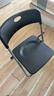 雅美乐 折叠椅子家用餐椅 电脑办公培训会议宿舍靠背椅 黑色YYZ184 实拍图