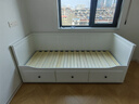 宜家（IKEA）HEMNES汉尼斯沙发床带储物折叠床坐卧两用客厅沙发 白色｜双床垫【硬型海绵】 实拍图