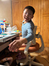 读书郎儿童学习椅中小学生写作业写字椅子家用可升降椅调节背座椅 一键自动追背+固定气杆+前置刹车轮 咖 实拍图